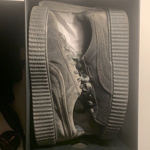 Grey Velvet Puma Creepers-Fenty (Used)**
